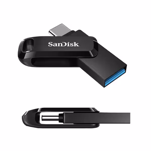 SanDisk OTG USB3.1 Type c Flash Drive Mini U Disk 150M/s - 256gb , black