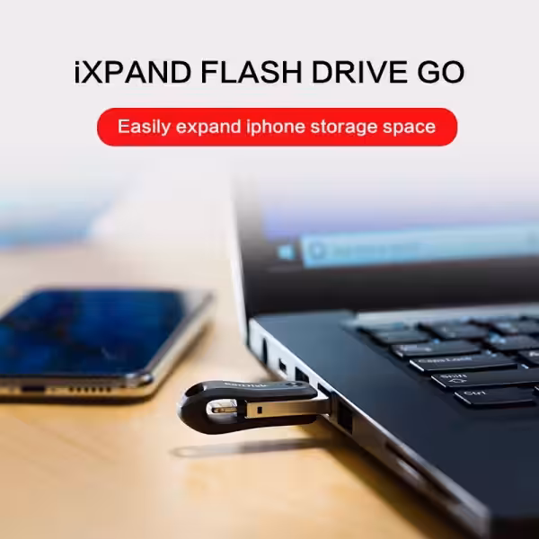 SanDisk SDIX60N USB3.0 Flash Drive iXPand OTG - 128gb , black