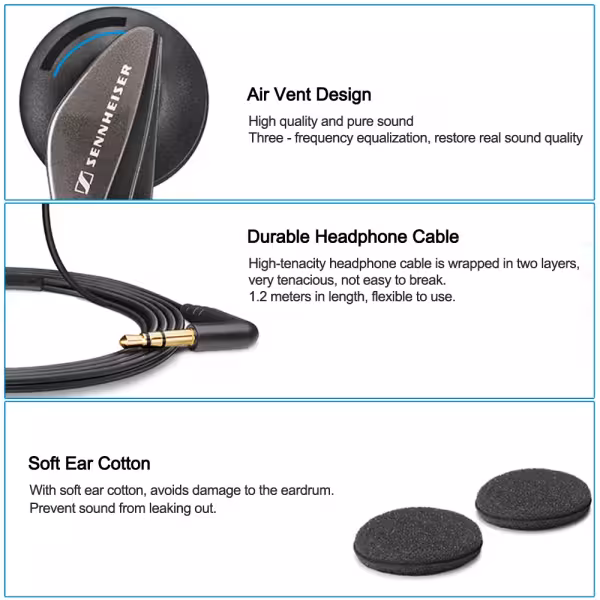 Sennheiser MX 375 Wired In-Ear Headphones Black