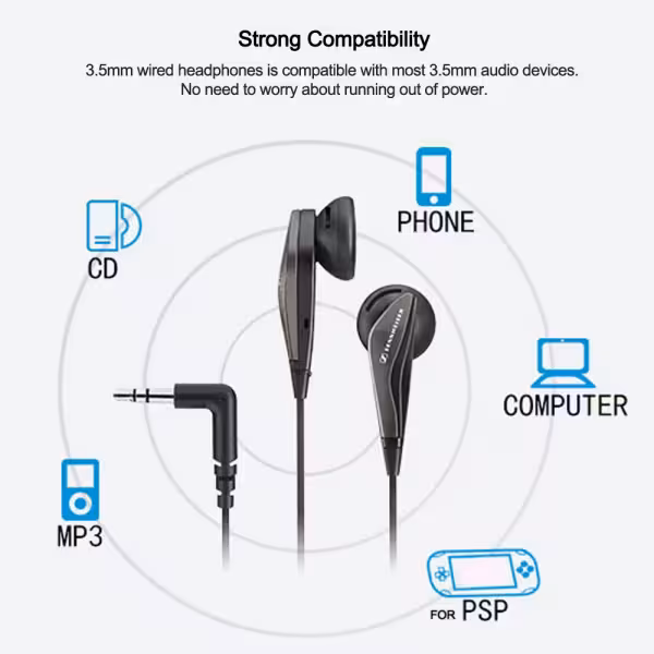 Sennheiser MX 375 Wired In-Ear Headphones Black