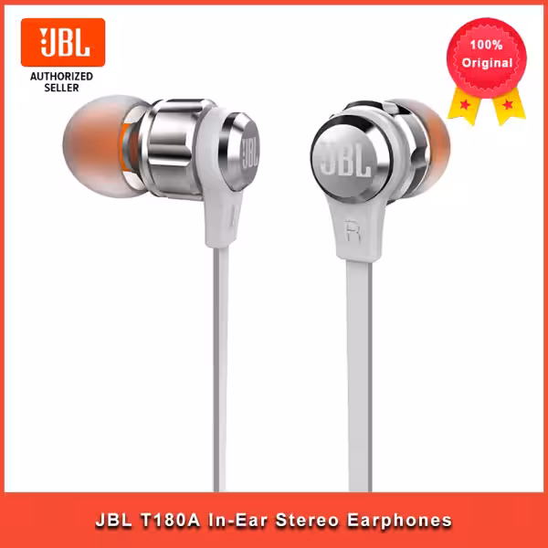 JBL T180A Wired In-Ear Earphones - red