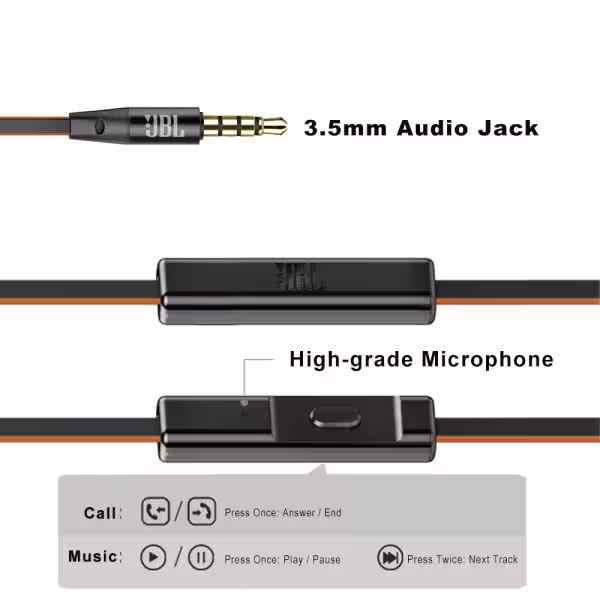 JBL T180A Wired In-Ear Earphones - green
