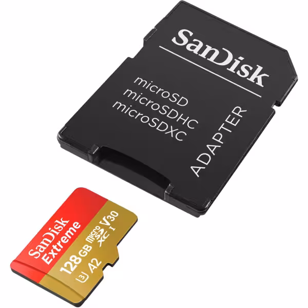 SanDisk Extreme 128GB MicroSDXC Memory Card V30 A2