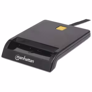 USB-A Contact Smart Card Reader, 12 Mbps, Friction type compatible, External, Windows or Mac, Cable 