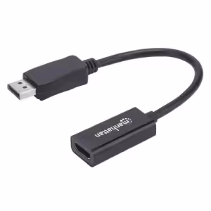 Manhattan DisplayPort 1.1 to HDMI Adapter Cable 1080p@60Hz Male to Female Black