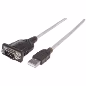 USB-A to Serial Converter cable, 45cm, Male to Male, Serial/RS232/COM/DB9, Prolific PL-2303HXD Chip,