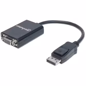 DisplayPort to VGA HD15 Converter Cable, 15cm, Male to Female, Active, Equivalent to Startech DP2VGA