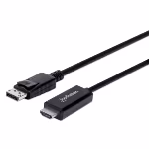 DisplayPort 1.2 to HDMI Cable, 4K@60Hz, 3m, Male to Male, DP With Latch, Black, Not Bi-Directional, 