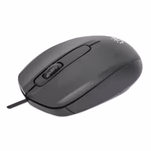 Manhattan Comfort II USB Wired Optical Mouse Black (1000dpi)