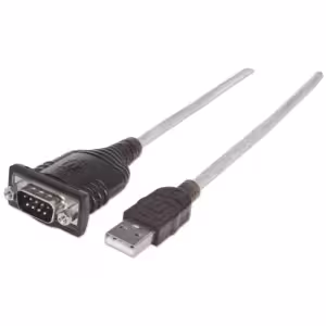 USB-A to Serial Converter cable, 45cm, Male to Male, Serial/RS232/COM/DB9, Prolific PL-2303RA Chip, 
