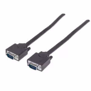VGA Monitor Cable, 1.8m, Black, Male to Male, HD15, Cable of higher SVGA Specification (fully compat