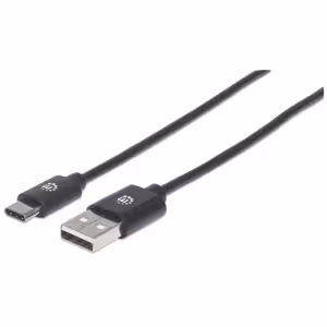 Manhattan USB-C to USB-A Cable, 2m, Black, 480 Mbps (USB 2.0)