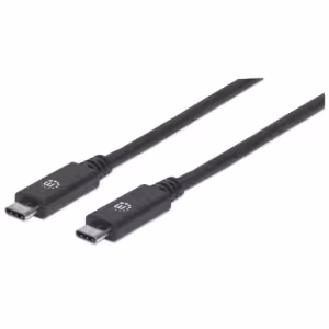 USB-C to USB-C Cable, 1m, Male to Male, Black, 10 Gbps (USB 3.2 Gen2 aka USB 3.1), 5A (super fast ch