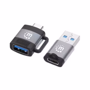 2-Piece Set: USB-C to USB-A and USB-A to USB-C Adapters, Male/Female conversions, 5 Gbps (USB 3.2 Ge
