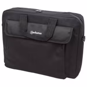 London Laptop Bag 15.6", Top Loader, Black, LOW COST, Accessories Pocket, Shoulder Strap (removable)
