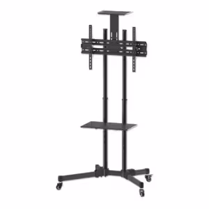 TV & Monitor Mount, Trolley Stand, 1 screen, Screen Sizes: 37-65", Black, VESA 200x200 to 600x400mm,