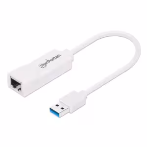 USB-A Gigabit Network Adapter, White, 10/100/1000 Mbps Network, USB 3.0, Equivalent to Startech USB3