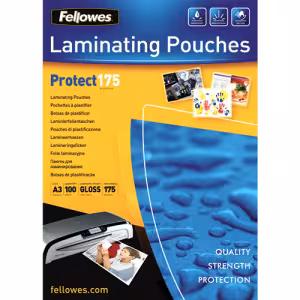 Fellowes A3 175 Micron Laminating Pouches 5308803 100 Pack