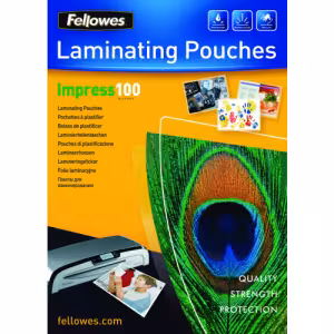 Fellowes A4 Laminating Pouches 100 Micron 100PK 5351111 100 Pack