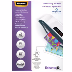 Fellowes ImageLast A5 Laminating Pouches 80 Micron 5396003 25 Pack