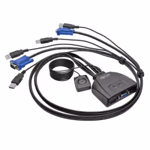 Tripp Lite TLKVM0031 B032-VU2 2-Port USB/VGA Cable KVM Switch with Peripheral Sharing