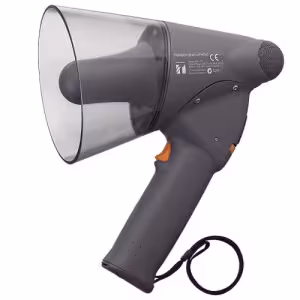 TOA ER-1203 Handheld Megaphone, 3W, IPX5, Grey, 125m Range