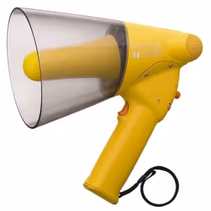 TOA ER-1206W Handheld Megaphone with Whistle 6W IPX5 Yellow