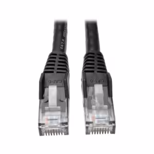 Tripp Lite Cat6 Snagless Moulded UTP Ethernet Cable Black 1ft (0.31m) RJ45 N201-001-BK