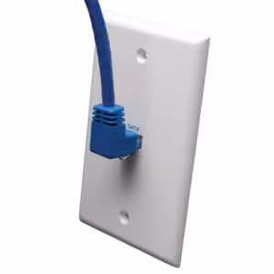 Tripp Lite Cat6 Gigabit Up-Angle UTP Ethernet Cable Blue N204-010-BL-UP