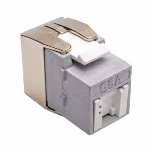 Tripp Lite Cat6a Toolless Shuttered Keystone Jack Grey TAA TLCBL0372