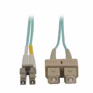 Tripp Lite 10Gb OM3 Duplex Multimode LSZH Fibre Patch Cable LC to SC Aqua 3m N816-03M