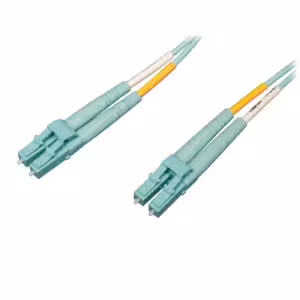 Tripp Lite OM4 Duplex Multimode LC LSZH Fiber Patch Cable Aqua, 1m