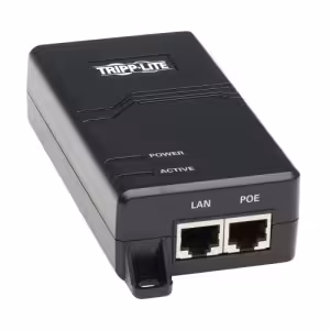Tripp Lite NPOE-30W-1G-INT 1-Port Gigabit PoE+ Midspan Active Injector, 30W