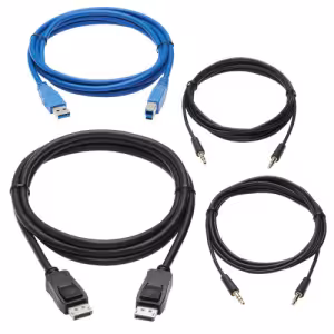 Tripp Lite TLCBL0814 P785-DPKIT06 DisplayPort KVM Cable Kit for B005-DPUA2-K & B005-DPUA4, 4K, USB