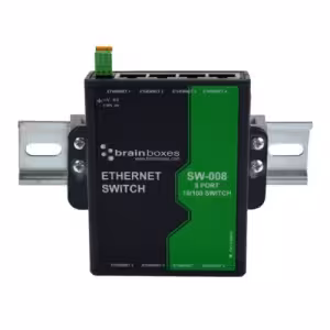 Brainboxes SW-008 8 Port Unmanaged Ethernet Switch