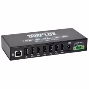 Tripp Lite 7-Port Industrial-Grade USB 2.0 Hub 15kV ESD Immunity Metal Housing TLCBL0948
