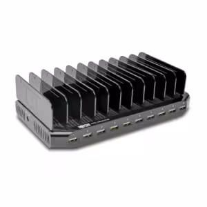 Tripp Lite 10-Port USB Charging Station with Adjustable Storage 12V 96W TLCS0010