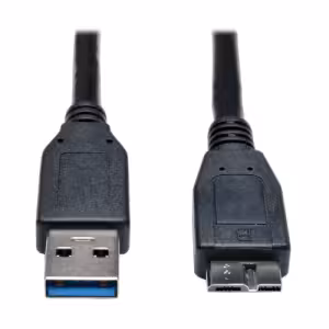 Tripp Lite USB 3.0 SuperSpeed USB-A to Micro-B Cable Black 1ft (0.3m) U326-001-BK