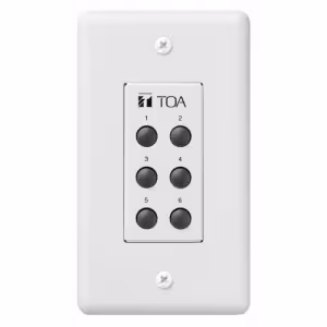 TOA ZM-9001 9000 Series 6-Button Remote Control Switch Panel