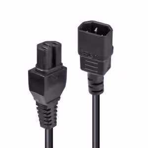 2m IEC C14 to IEC C15 'Hot Condition' Power Cable, Black