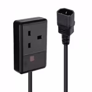 0.5m C14 Plug to UK 3-Pin Socket Power Cable
