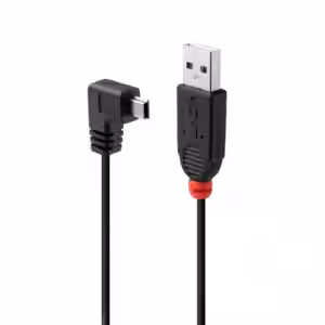 1m USB 2.0 Cable - Type A to Mini-B, 90 Degree Right Angle