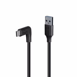 1m USB 3.2 USB-A to Right-Angled USB-C Cable, 10Gbps, 3A Charging