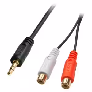 0.25m AV Adapter Cable - 3.5mm Male to 2 x RCA Female