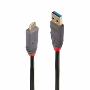 LINDY Anthra Line 1.5m USB A to USB-C Cable 10Gbps 5V
