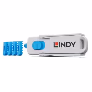 LINDY DisplayPort Blocker Kit Blue (4 Locks & 1 Key)