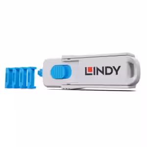 Lindy HDMI Port Blocker Kit Blue (1 Key & 4 Locks)