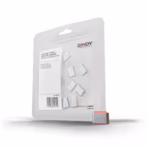 LINDY USB-C Port Blocker Lock Pack Pink 10 Pack