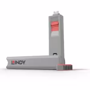 LINDY USB-C Port Blocker Kit Pink 1 Key & 4 Locks