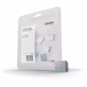 LINDY 40462 USB-A Port Blocker Extra Lock Pack Blue 10 Pack